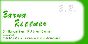 barna rittner business card